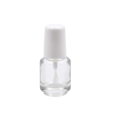 hot selling 5ml round transparent gel nail polish glass bottle with brush