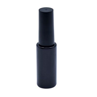 hot selling 10ml round black coating gel nail polish glass bottle with brush