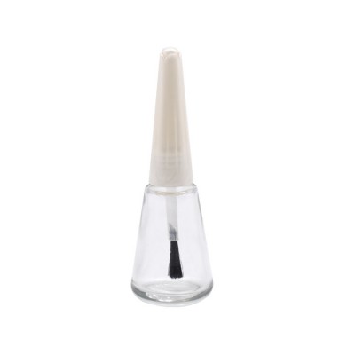 hot selling 10ml sharp shape gel nail polish glass bottle with sharp cap and brush